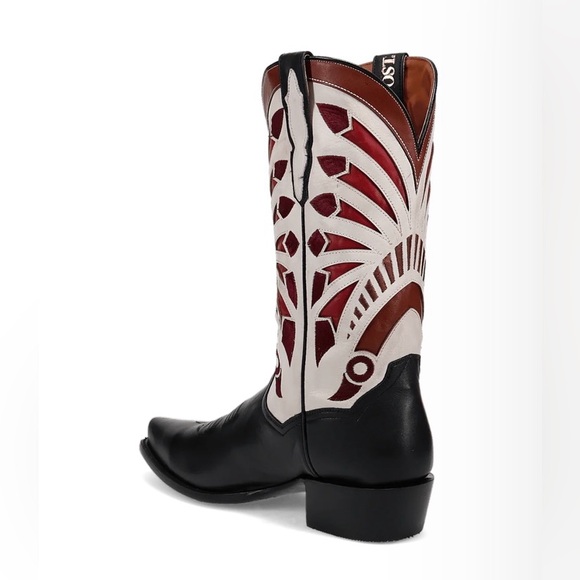 Dan Post Ronan Snip Toe Men’s Black Leather Boot 9EW New With Box & Tags - Picture 5 of 13